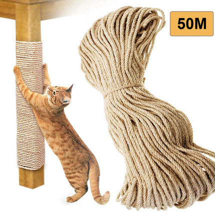 50m Sisal 10mm Rope Natural Twine Cord Thick Jute Hemp Manila  Crafting Home Decor 5