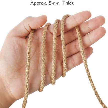 100m Sisal 5mm Rope Natural Twine Cord Thick Jute Hemp Manila  Crafting Home Decor 5