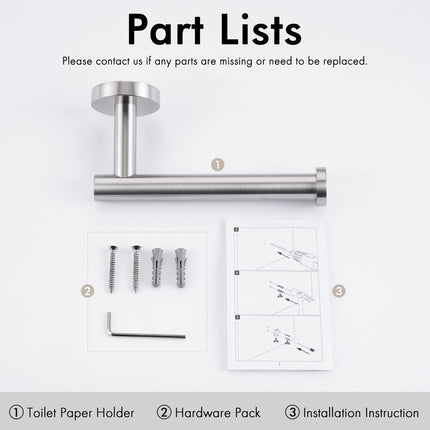 Toilet Paper Holder Bathroom Paper Roll Holder Roll Holder brushed Silver Wall Mount 304 5