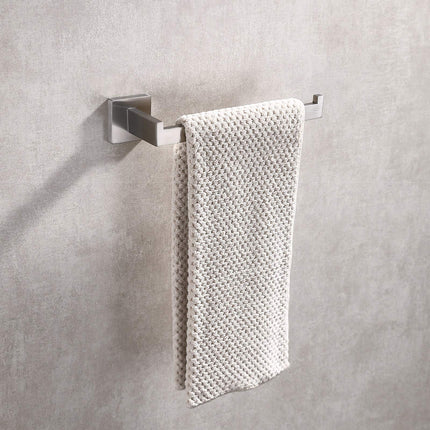 Square Hand Towel Holder Ring Wall Mounted Modern Towel Bar Bathroom Kitchen 2