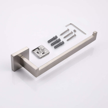 Square Hand Towel Holder Ring Wall Mounted Modern Towel Bar Bathroom Kitchen 8
