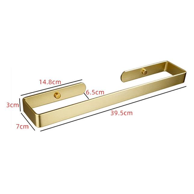 Gold Kitchen Bathroom Paper Holder Towel Holder Self Adhesive or Screw Mount 40cm 2