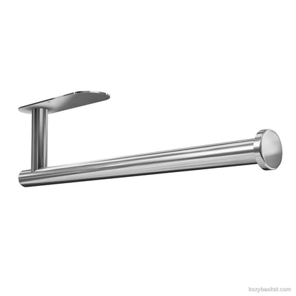 Kitchen Paper Holder Under Cabinet Wall Mount Adhesive Paper Towel Holder  Silver