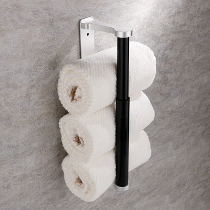 Kitchen Paper Holder Under Cabinet Screw Wall Mount Adhesive Paper Towel Holder Rectangle Silver 6