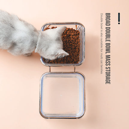 Pet Dog Cat Puppy Food Water Bowls Feeding Dishes 2 Large Bowl Dishwasher Safe 2