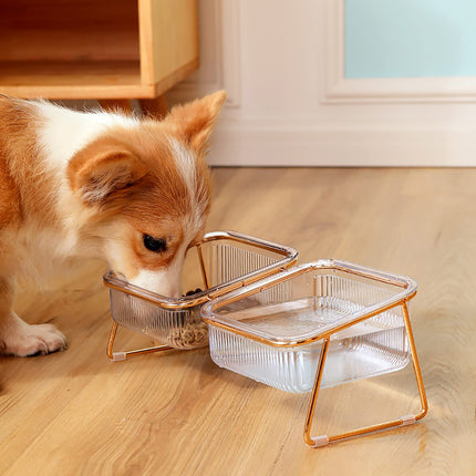 Pet Dog Cat Puppy Food Water Bowls Feeding Dishes 2 Large Bowl Dishwasher Safe 6