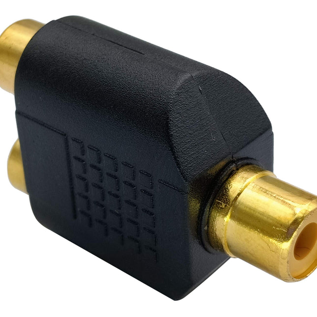 RCA Female to RCA Female Audio Splitter Adapter Connector Coupler 2