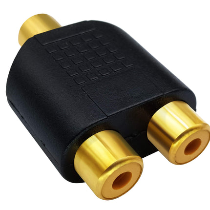 RCA Female to RCA Female Audio Splitter Adapter Connector Coupler 3