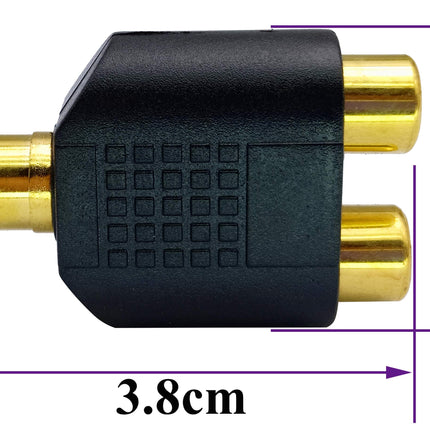RCA Female to RCA Female Audio Splitter Adapter Connector Coupler 4