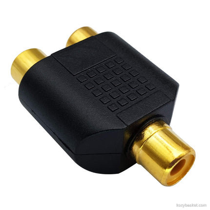 RCA Female to RCA Female Audio Splitter Adapter Connector Coupler
