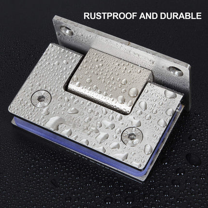 90 Degree Glass Door Cupboard Showcase Cabinet Clamp Glass Shower Doors Hinge 304 Steel 2