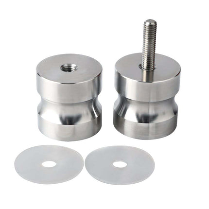 Shower Glass Door Knob Bathroom Round Back-to-Back Handle SUS304 Brushed Nickel 7