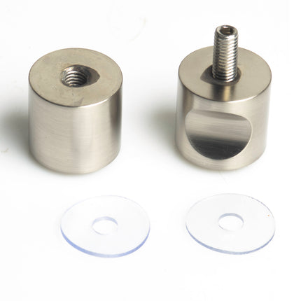Shower Glass Door Knob Bathroom Back-to-Back Handle Pull 304 Brushed 4