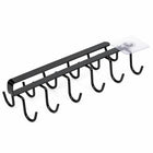 Under Cabinet Mug Holder 12 Hooks No Drill Cup Rack Organizer for Kitchen Storage Black