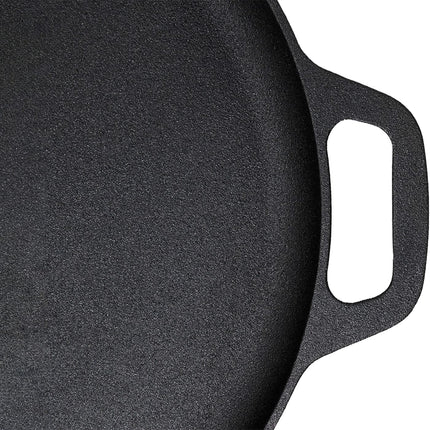 13.5" 35cm Pre-Seasoned Cast Iron Pizza Baking Pan Cooking Griddle Stove Oven Grill Campfire 6