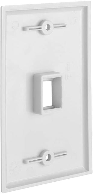 1 Port QuickPort outlet Wall Plate face plate, Single Gang White 2