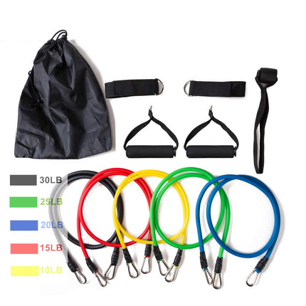 11 Pack Resistance Bands Stackable Exercise Bands Home Workouts Physical Therapy Gym Training 3