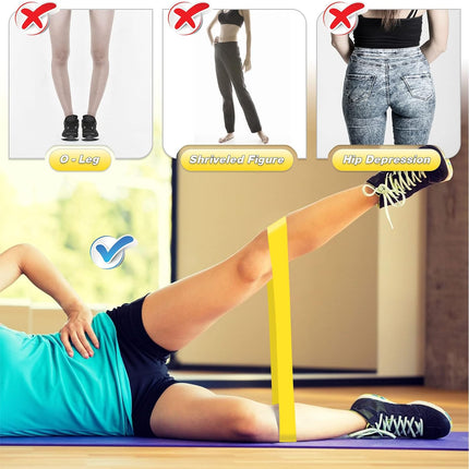 5 Pcs Resistance Bands Exercise Bands Resistance Bands Set Workout Bands Leg Yoga Bands 4