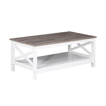 Coastal Coffee Table in White and Grey 2