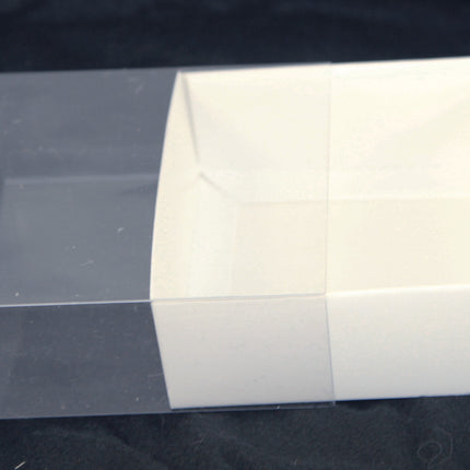 10 Pack of 10cm Square Invitation Coaster Favor Function product Presentation Cookie Biscuit Patisserie Gift Box - 2cm deep - White Card with Clear Slide On PVC Lid 4