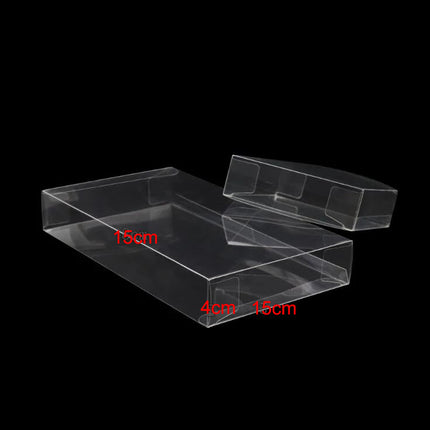 10 Pack of 15*15*4cm Clear PVC Plastic Folding Packaging Small rectangle/square Boxes for Wedding Jewelry Gift Party Favor Model Candy Chocolate Soap Box 3