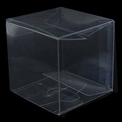 10 Pack of 6cm Clear PVC Plastic Folding Packaging Small rectangle/square Boxes for Wedding Jewelry Gift Party Favor Model Candy Chocolate Soap Box 2