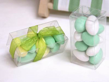 10 Pack of 5x8cm Clear PVC Plastic Folding Packaging Small rectangle/square Boxes for Wedding Jewelry Gift Party Favor Model Candy Chocolate Soap Box 3