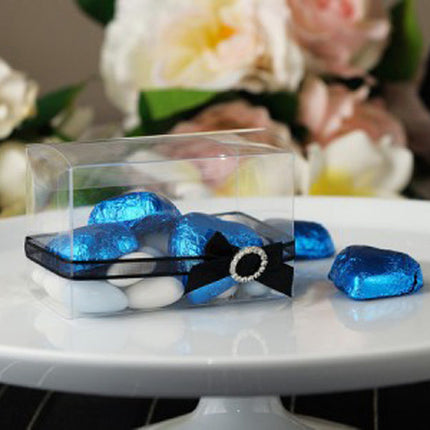 10 Pack of 5x8cm Clear PVC Plastic Folding Packaging Small rectangle/square Boxes for Wedding Jewelry Gift Party Favor Model Candy Chocolate Soap Box 6
