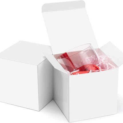 10 Pack of White 8x8x8cm Square Cube Card Gift Box - Folding Packaging Small rectangle/square Boxes for Wedding Jewelry Gift Party Favor Model Candy Chocolate Soap Box 6