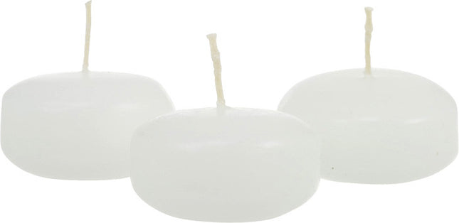 10 Pack of 4 Hour White Floating Candles - 4cm diameter - wedding party decoration 2