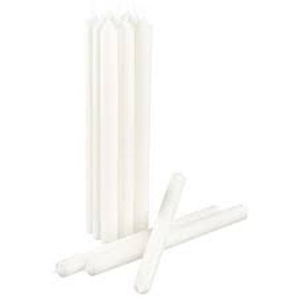 20 pack white wax 20cm taper church house vigil candleabra candle 2CM WIDE
