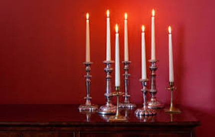 20 pack white wax 20cm taper church house vigil candleabra candle 2CM WIDE 4