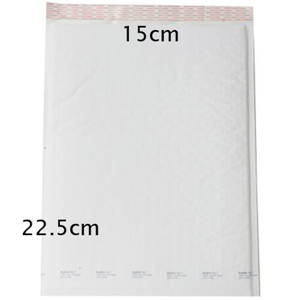 10 Piece Pack - 22.5cm x 15cm White Bubble Padded Envelope Bag Post Courier Shipping SMALL Self Seal 4