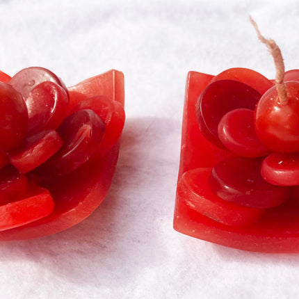 2 Red Lotus Floating Candles in Red Black Gift Box Set Birthday Xmas Valentine Mothers Day Gift Present 2