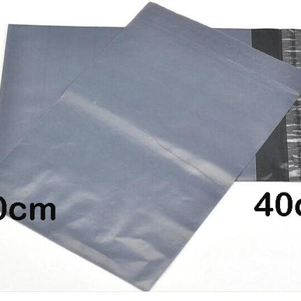 25 Pack - 400x300 mm GREY PLASTIC MAILING SATCHEL COURIER BAG POLY POSTAGE SHIPPING POST SELF SEAL 2