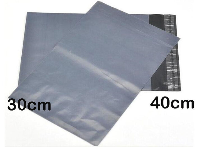 25 Pack - 400x300 mm GREY PLASTIC MAILING SATCHEL COURIER BAG POLY POSTAGE SHIPPING POST SELF SEAL 2