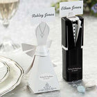 50 Pack of 25 Bride and 25 Groom Wedding Bridal Bomboniere Favor Candy Choc Almond Box - Kate Aspen Design