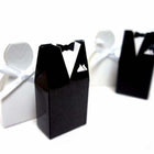 50 Pack of 25 Bride Gown and 25 Groom Tux Wedding Bridal Bomboniere Favor Candy Choc Almond Box - NW