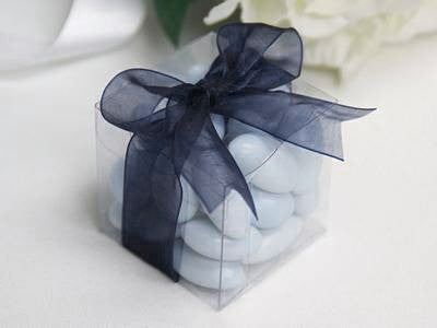 50 Pack of 5cm Clear PVC Plastic Folding Packaging Small rectangle/square Boxes for Wedding Jewelry Gift Party Favor Model Candy Chocolate Soap Box 5