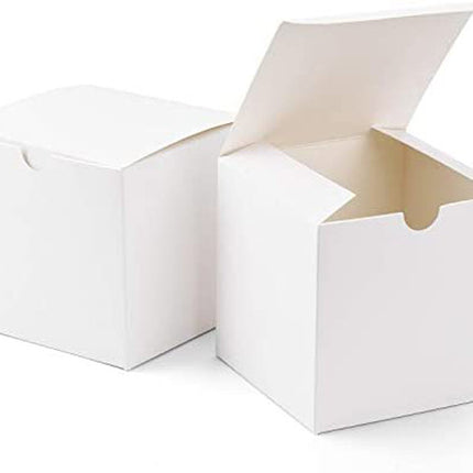 50 Pack of White 5cm Square Cube Card Gift Box - Folding Packaging Small rectangle/square Boxes for Wedding Jewelry Gift Party Favor Model Candy Chocolate Soap Box