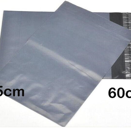 50 Pack - 600x450 mm LARGE GREY PLASTIC MAILING SATCHEL COURIER BAG SHIPPING POLY POSTAGE POST SELF SEAL 2