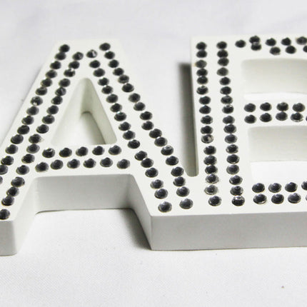 White Baby Nursery 30cm Sign Plaque Plate with Diamantes Newborn Gift Homeware Bedroom Decoration Wall Art