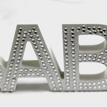 White Baby Nursery 30cm Sign Plaque Plate with Diamantes Newborn Gift Homeware Bedroom Decoration Wall Art 4