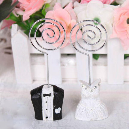10 Pack of 5 Bride 5 Groom Wedding Name Card Place Stand - Wedding Table Decoration Bomboniere Favour Gift 3