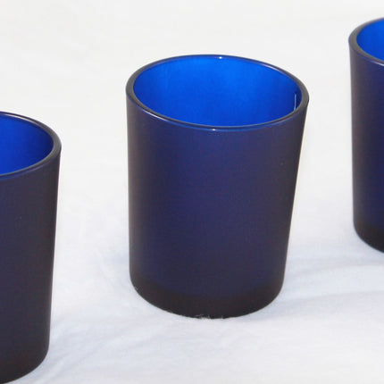 10 Pack Blue Frosted Glass Votive Tealight Candle Holders House Party Centerpiece Xmas Wedding Decor Glass Candlestick Party Decorations Bridal Baby Shower Event 5