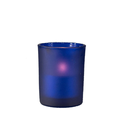 20 Pack Blue Frosted Glass Votive Tealight Candle Holders House Party Centerpiece Xmas Wedding Decor Glass Candlestick Party Decorations Bridal Baby Shower Event