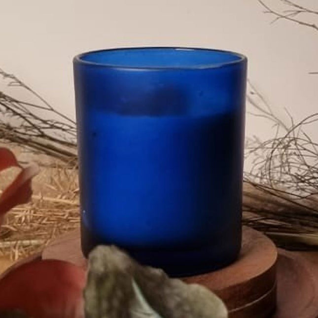 20 Pack Blue Frosted Glass Votive Tealight Candle Holders House Party Centerpiece Xmas Wedding Decor Glass Candlestick Party Decorations Bridal Baby Shower Event 2