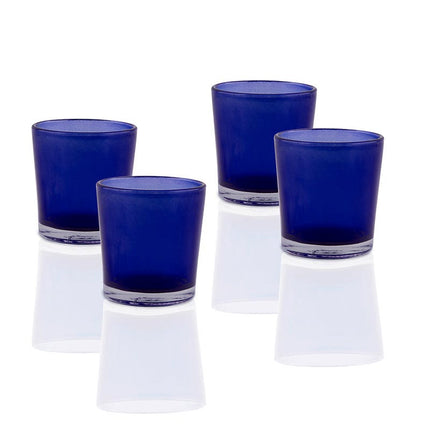 20 Pack Blue Frosted Glass Votive Tealight Candle Holders House Party Centerpiece Xmas Wedding Decor Glass Candlestick Party Decorations Bridal Baby Shower Event 4