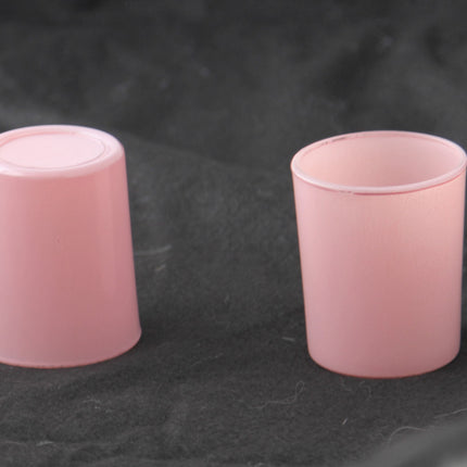20 Pack Blush Pink Glass Votive Tealight Candle Holders House Party Centerpiece Xmas Wedding Decor Glass Candlestick Party Decorations Bridal Valentines Event