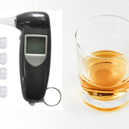 Digital Alcohol Tester LCD Police Breathalyser Grade Accuracy Portable Keychain - FREE POST 6